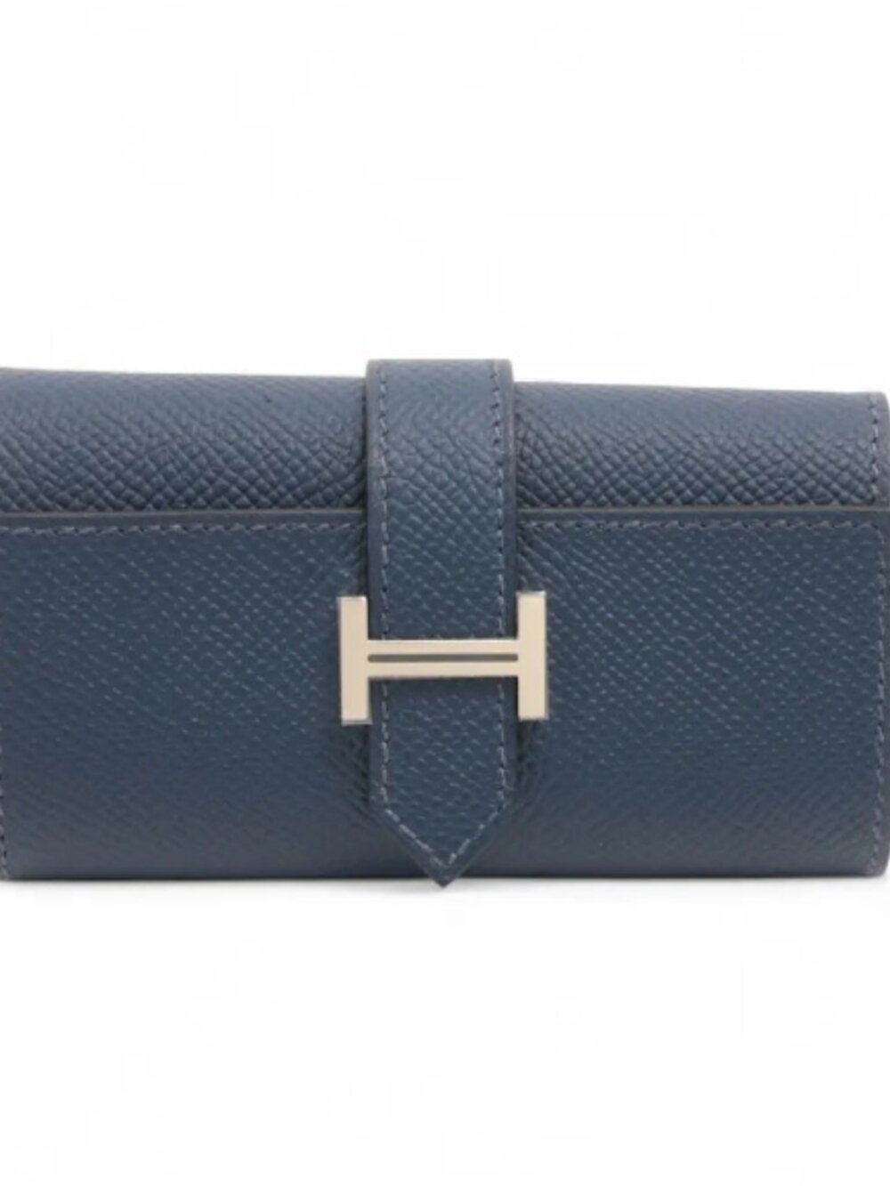 Hermès Bearn Veau Epsom Key Case Navy Blue